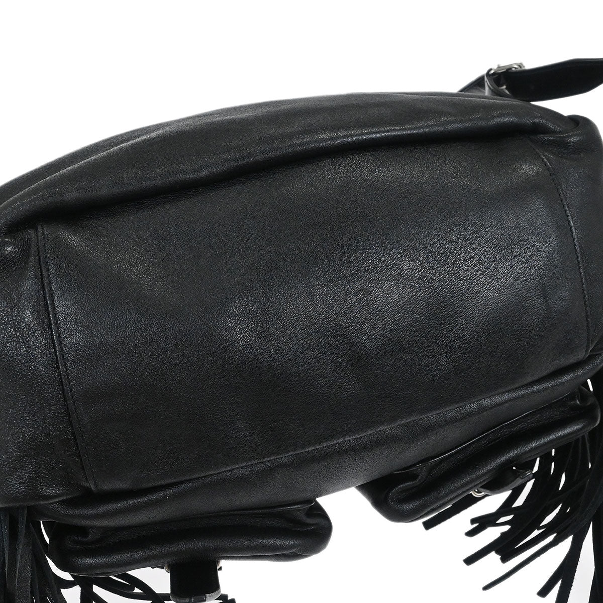 Saint Laurent Black Fringe Festival Backpack