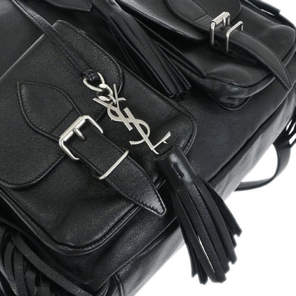 Saint Laurent Black Fringe Festival Backpack