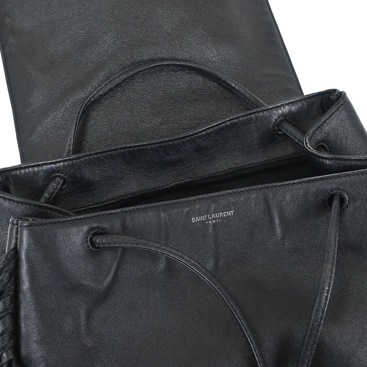 Saint Laurent Black Fringe Festival Backpack