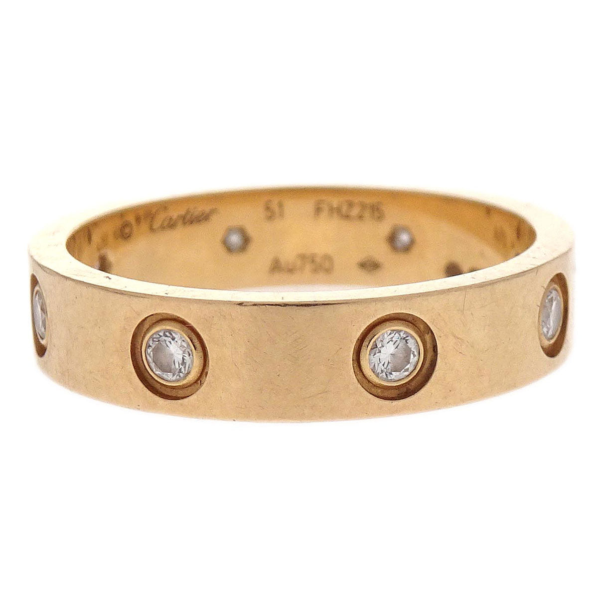 Cartier Mini Love Ring Au750 Diamond #51 Jewelry