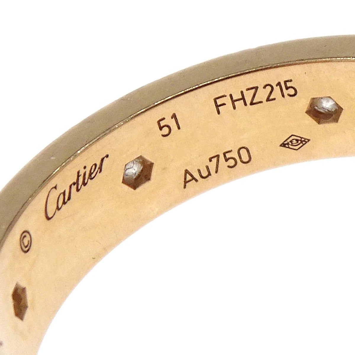 Cartier Mini Love Ring Au750 Diamond #51 Jewelry