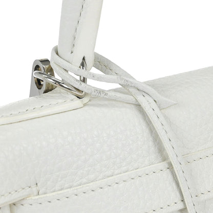Hermes White Taurillon Clemence Kelly 28 Retourne 2way Shoulder Handbag