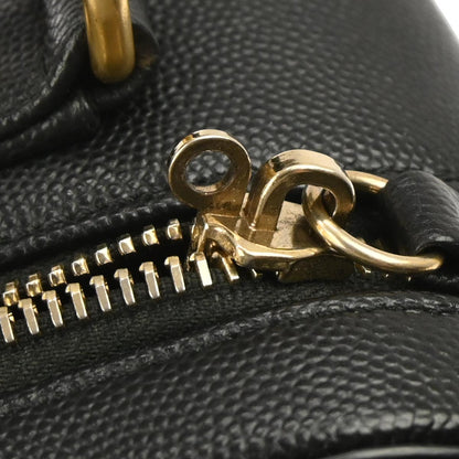 Chanel 2019 Black Caviar CC Filigree 2way Vanity Shoulder Handbag