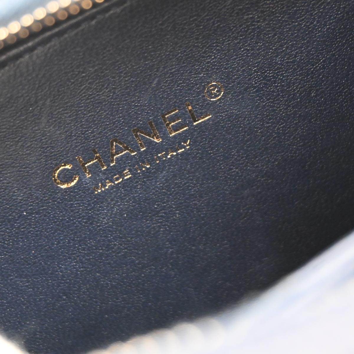 Chanel Navy Caviar CC Filigree 2way Vanity Shoulder Handbag