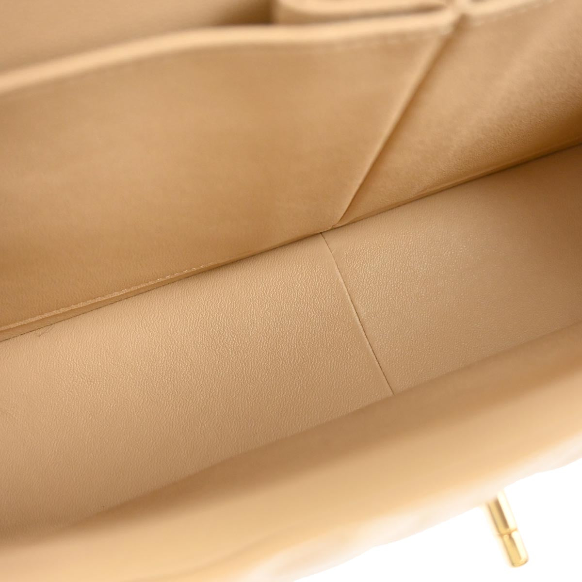 Chanel Beige Caviar Skin Classic Double Flap Shoulder Bag