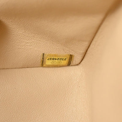 Chanel Beige Caviar Skin Classic Double Flap Shoulder Bag