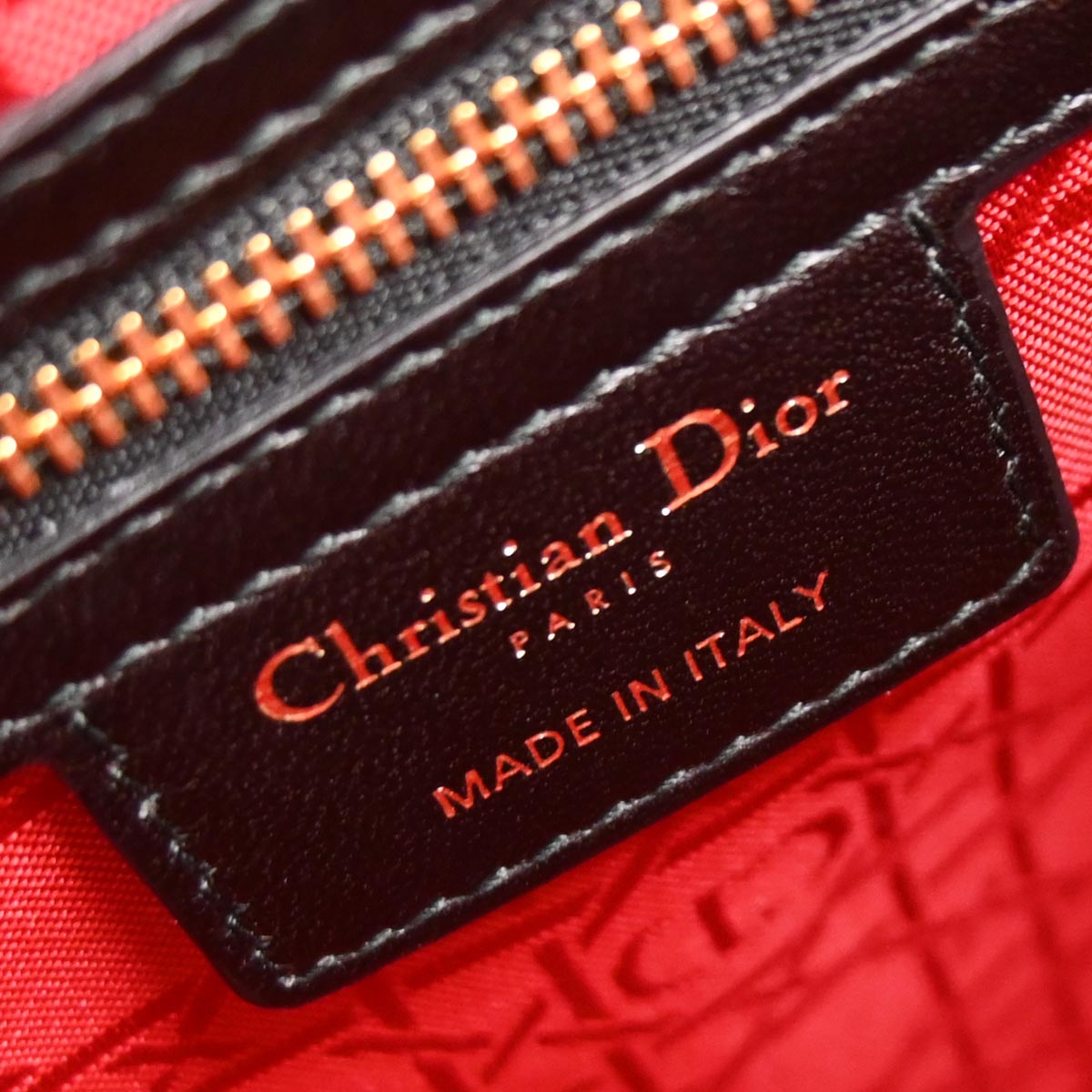 Christian Dior Black Lambskin Large Lady Dior Cannage 2way Shoulder Handbag