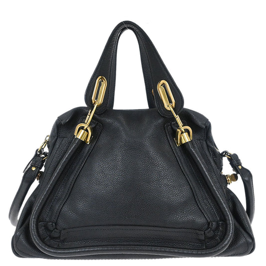 Chloe Black Paraty 2way Shoulder Handbag