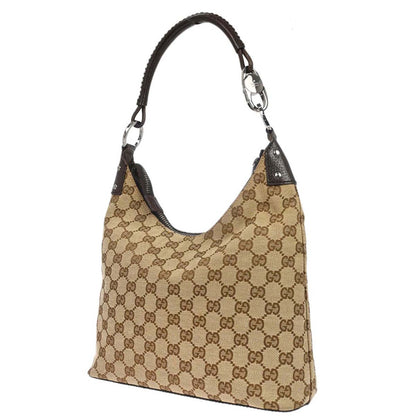 Gucci Beige Canvas GG Hobo Handbag
