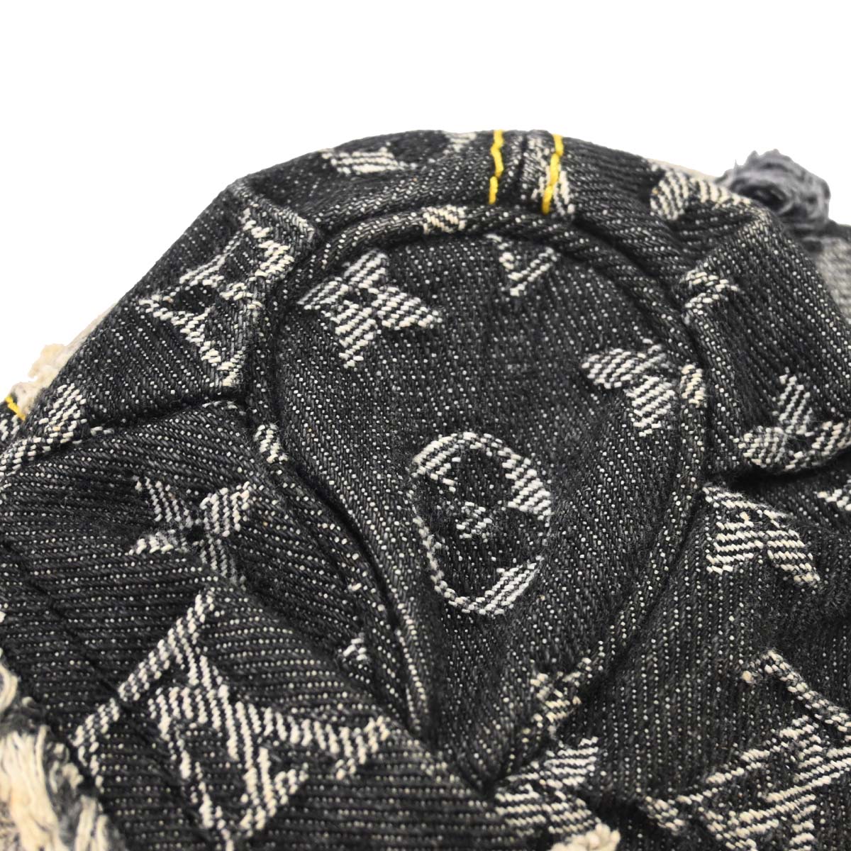 Louis Vuitton Gray Monogram Denim Patchwork Pouchy Handbag M95383