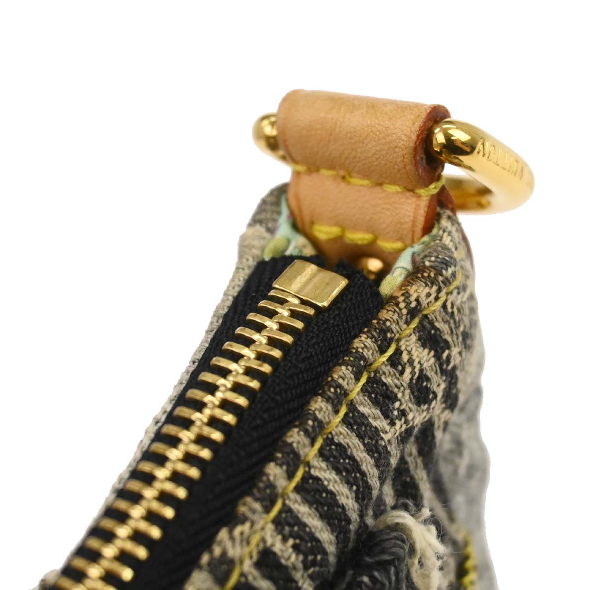 Louis Vuitton Gray Monogram Denim Patchwork Pouchy Handbag M95383