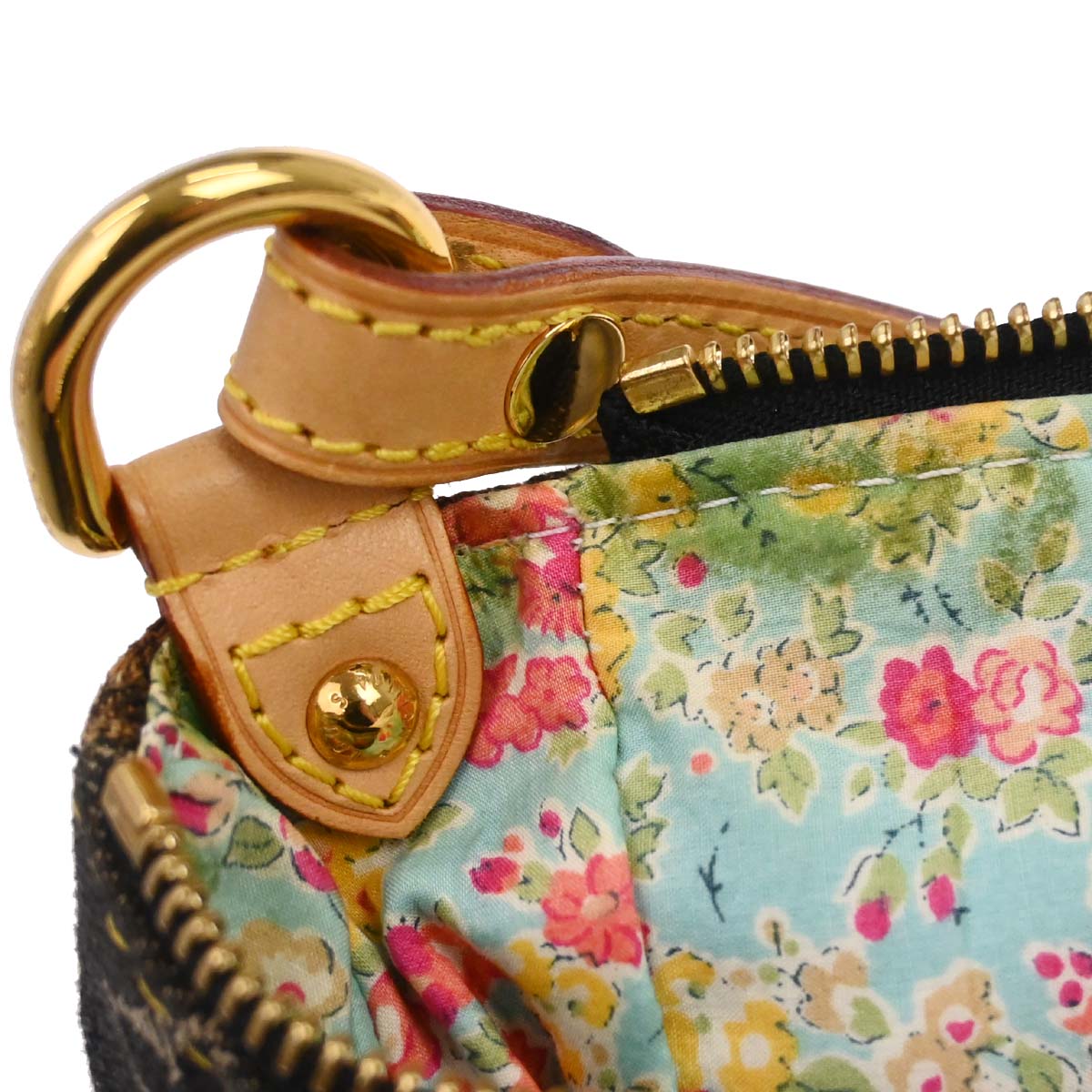 Louis Vuitton Gray Monogram Denim Patchwork Pouchy Handbag M95383