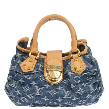 Louis Vuitton Blue Monogram Denim Pleaty Handbag M95020