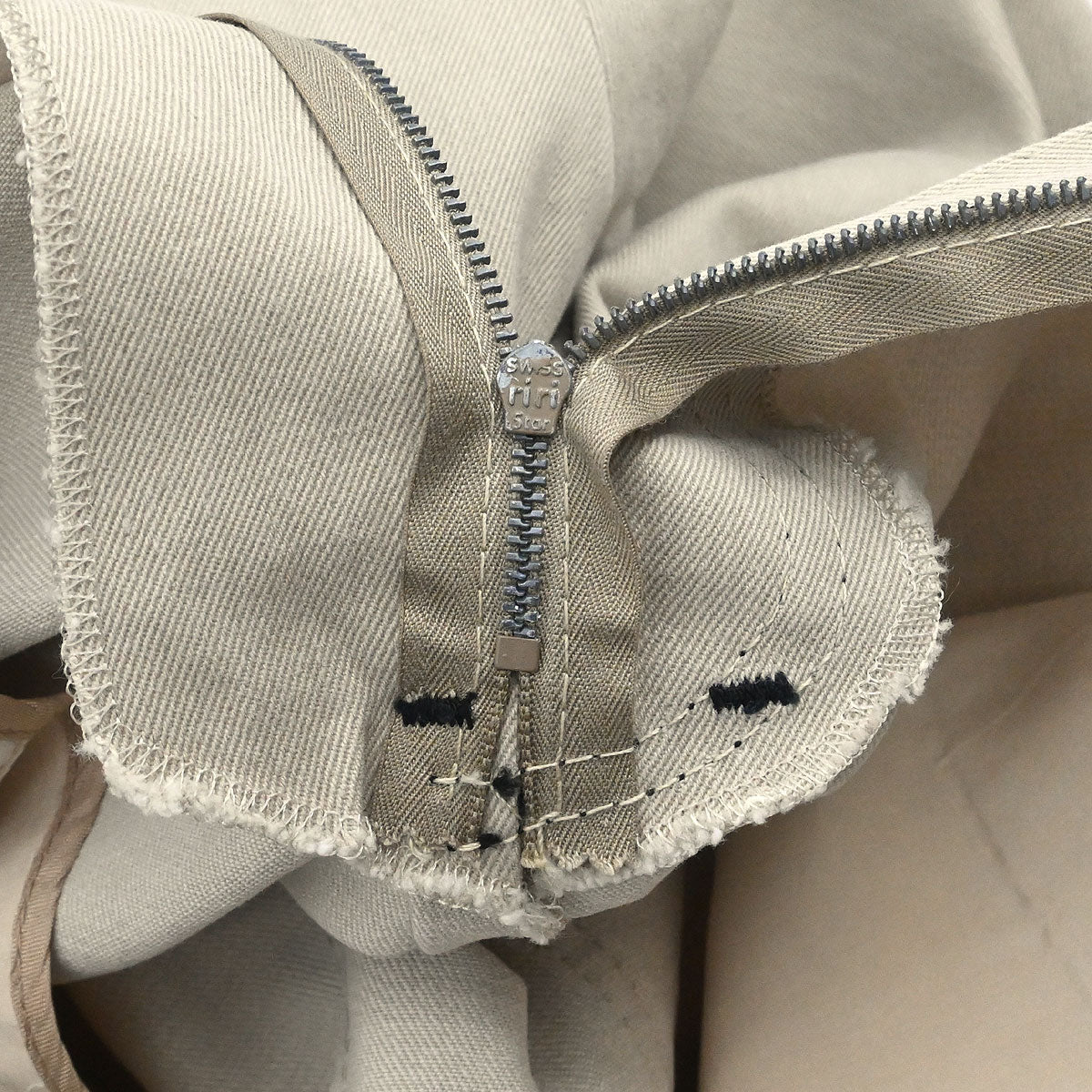 Chanel Long Denim Pants Beige #36