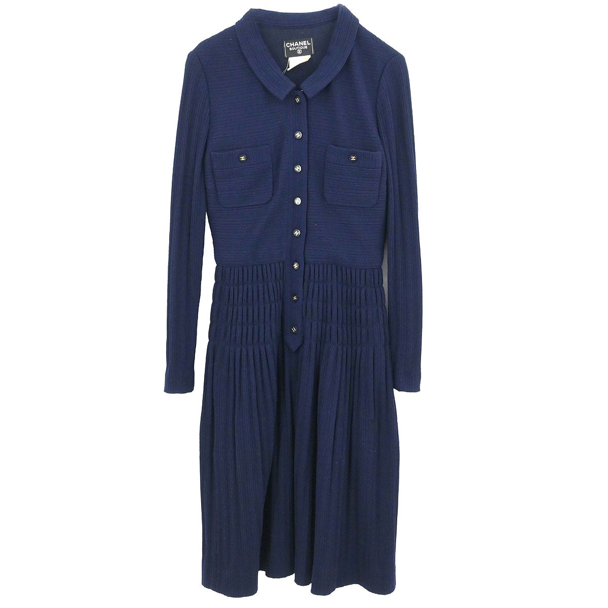 Chanel 1995 Dress Navy #38