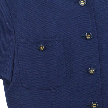 Chanel 1994 Short Sleeve Dress Navy #38
