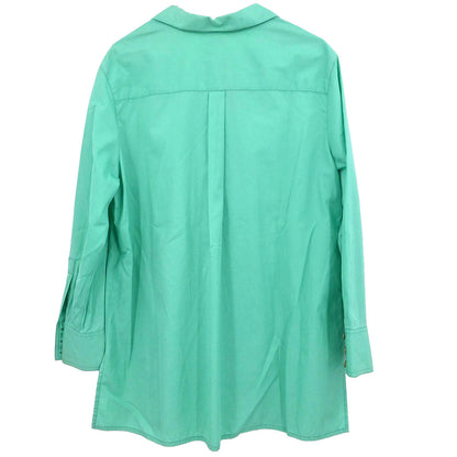 Chanel Blouse Shirt Green #44