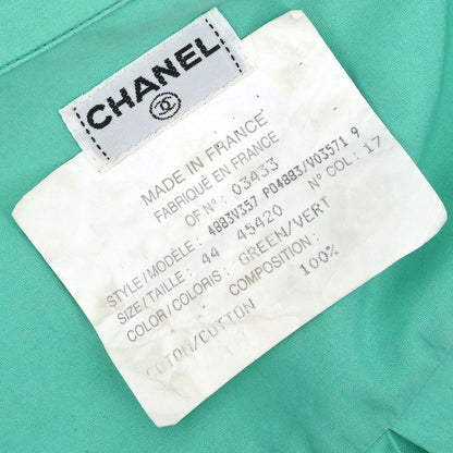 Chanel Blouse Shirt Green #44