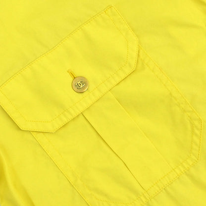 Chanel Blouse Shirt Yellow #36