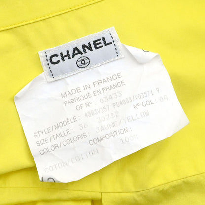 Chanel Blouse Shirt Yellow #36