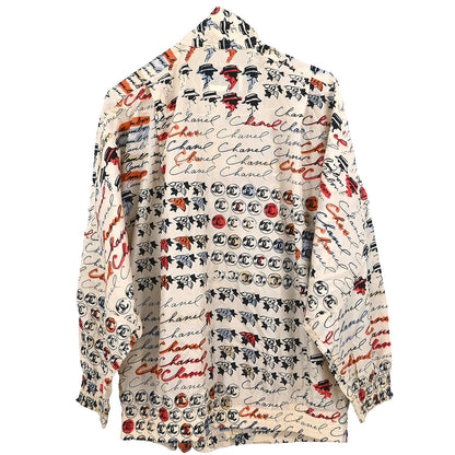 Chanel 2006 Mademoiselle Pattern Silk Jacket