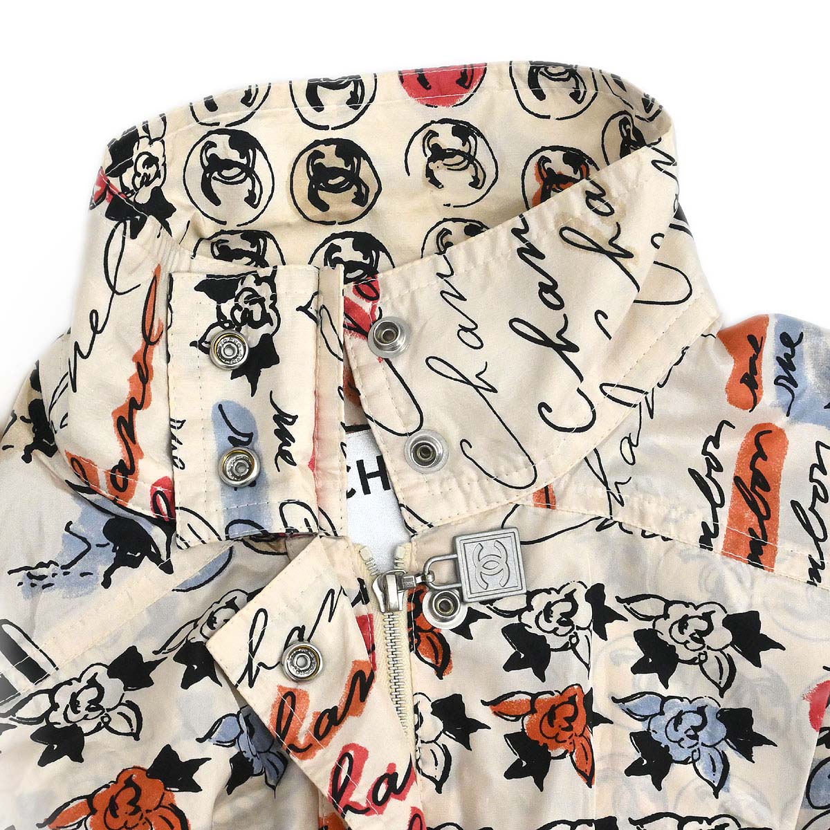 Chanel 2006 Mademoiselle Pattern Silk Jacket