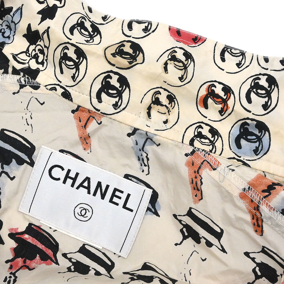 Chanel 2006 Mademoiselle Pattern Silk Jacket