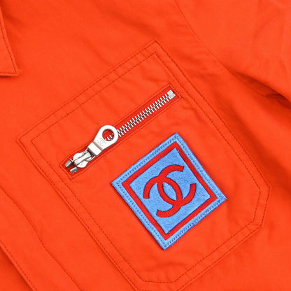 Chanel 2002 Sport Line Zip Up Jacket Orange #34