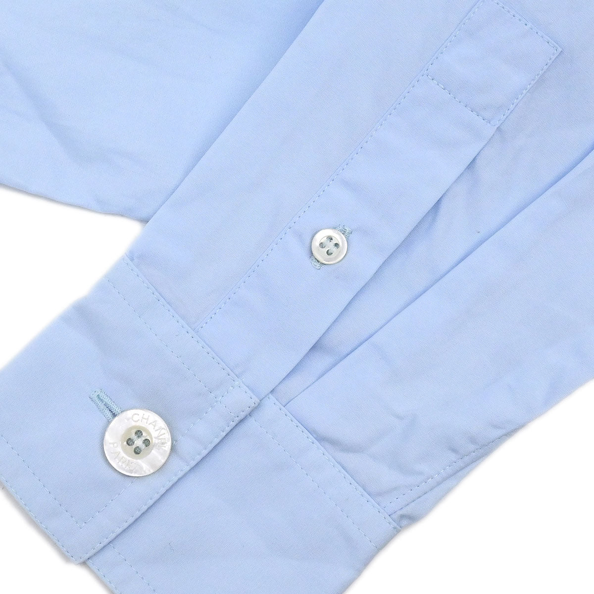 Chanel 1997 Blouse Shirt Blue #40