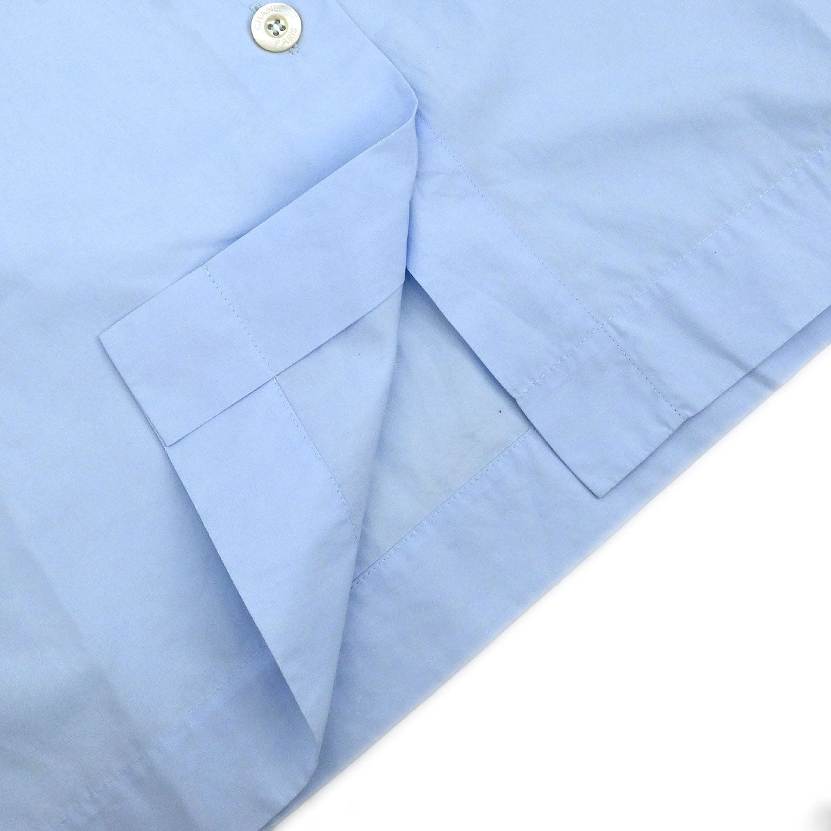 Chanel 1997 Blouse Shirt Blue #40