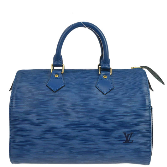 Louis Vuitton Blue Epi Speedy 25 Handbag M43015