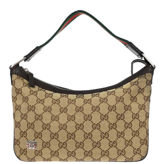 Gucci Beige Canvas GG Sherry Line Handbag