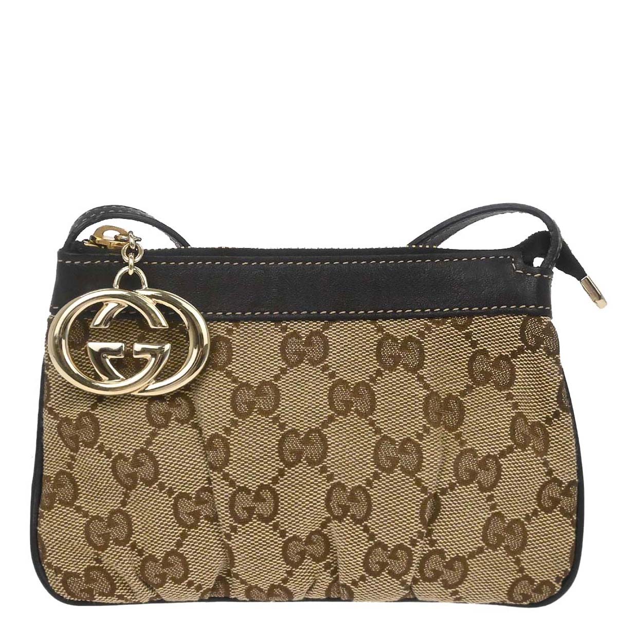 Gucci Beige Canvas GG Shoulder Bag
