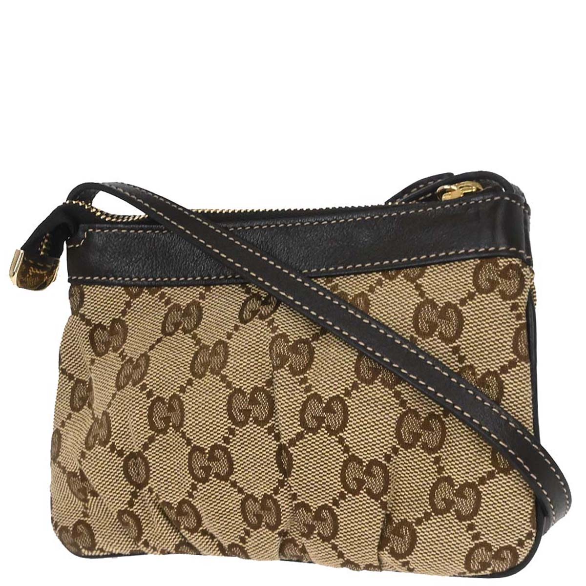 Gucci Beige Canvas GG Shoulder Bag