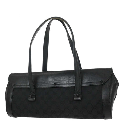 Gucci Black Bamboo GG Handbag