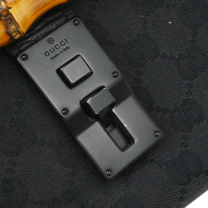Gucci Black Bamboo GG Handbag
