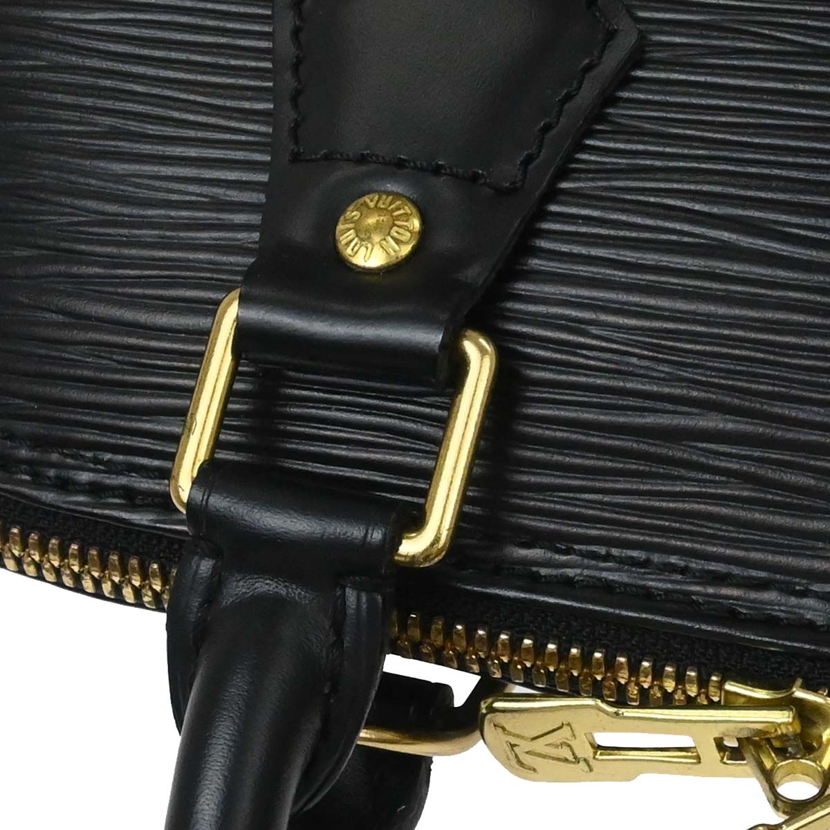 Louis Vuitton Black Epi Alma Handbag M52142