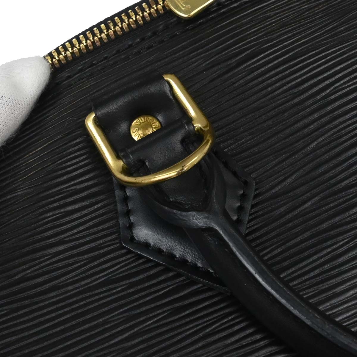 Louis Vuitton Black Epi Alma Handbag M52142