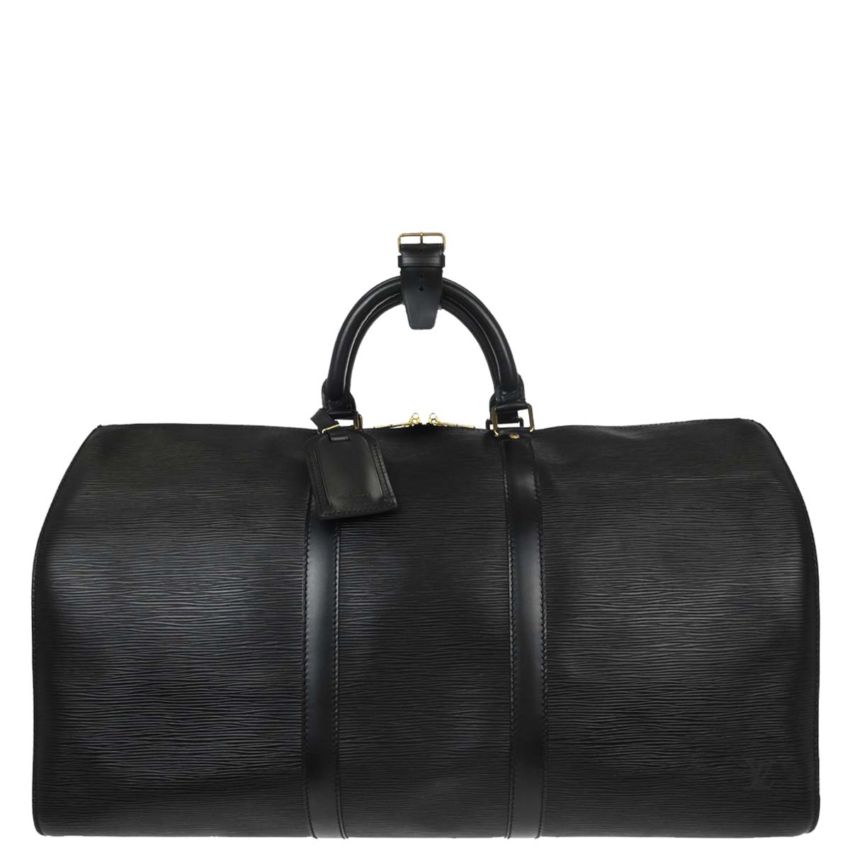 Louis Vuitton Black Epi Keepall 50 Travel Handbag M42962