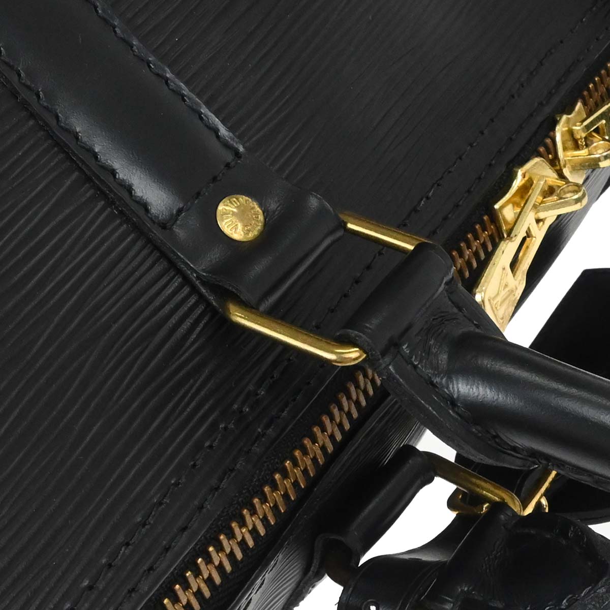Louis Vuitton Black Epi Keepall 50 Travel Handbag M42962