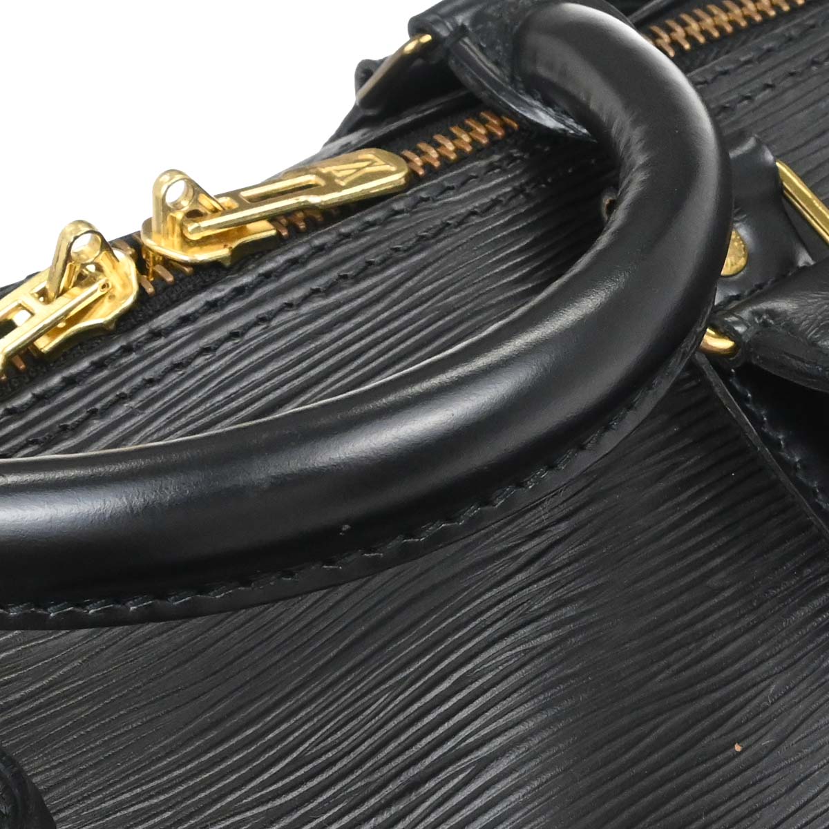 Louis Vuitton Black Epi Keepall 50 Travel Handbag M42962