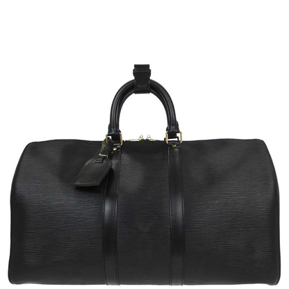 Louis Vuitton Black Epi Keepall 45 Travel Handbag M42972