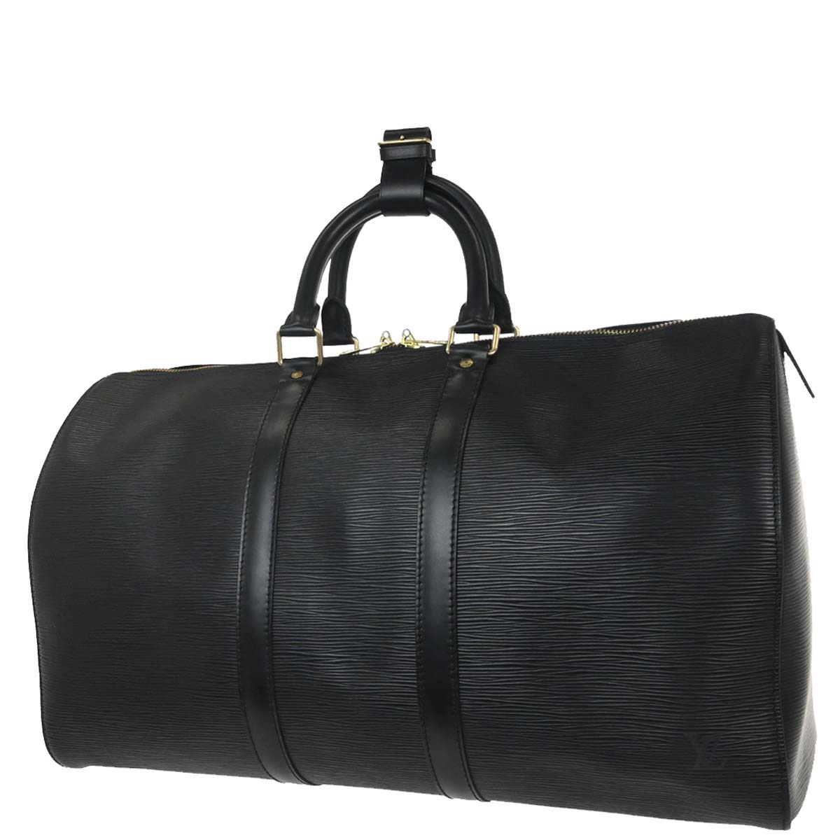 Louis Vuitton Black Epi Keepall 45 Travel Handbag M42972