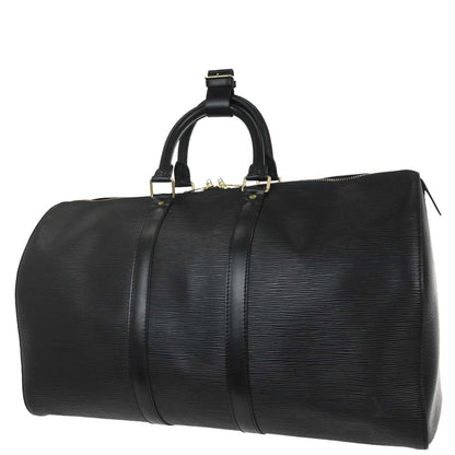 Louis Vuitton Black Epi Keepall 45 Travel Handbag M42972