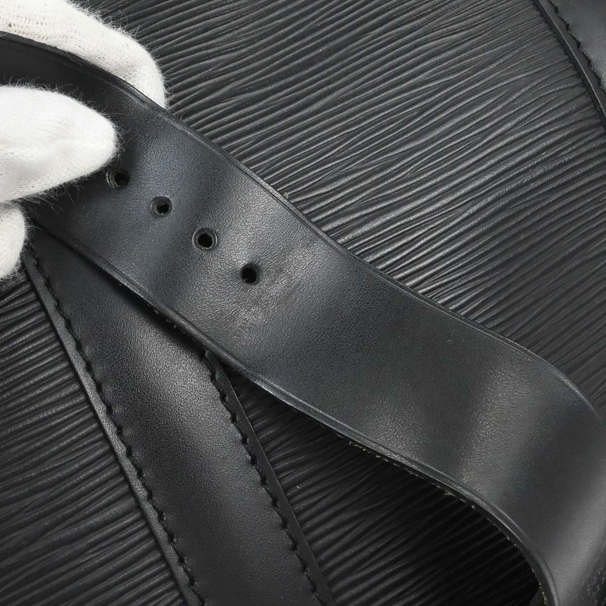Louis Vuitton Black Epi Keepall 45 Travel Handbag M42972