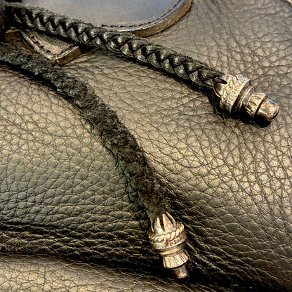 Chrome Hearts Black Leather Gunslinger Backpack