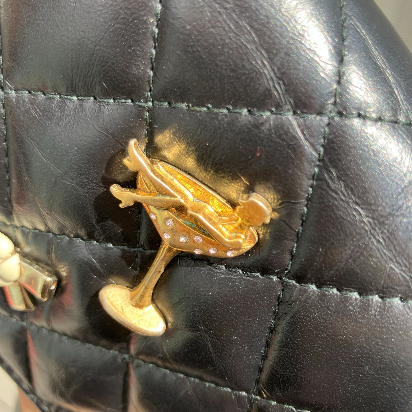 Chanel 2017-2018 Calfskin Mademoiselle Lock Icon WOC Wallet on Chain Shoulder Bag