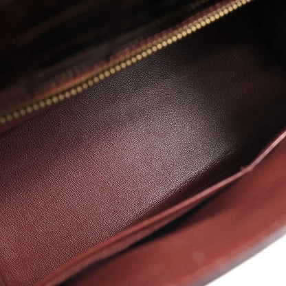 Hermes * Raisin Porosus Kelly 28 Sellier 2way Shoulder Handbag