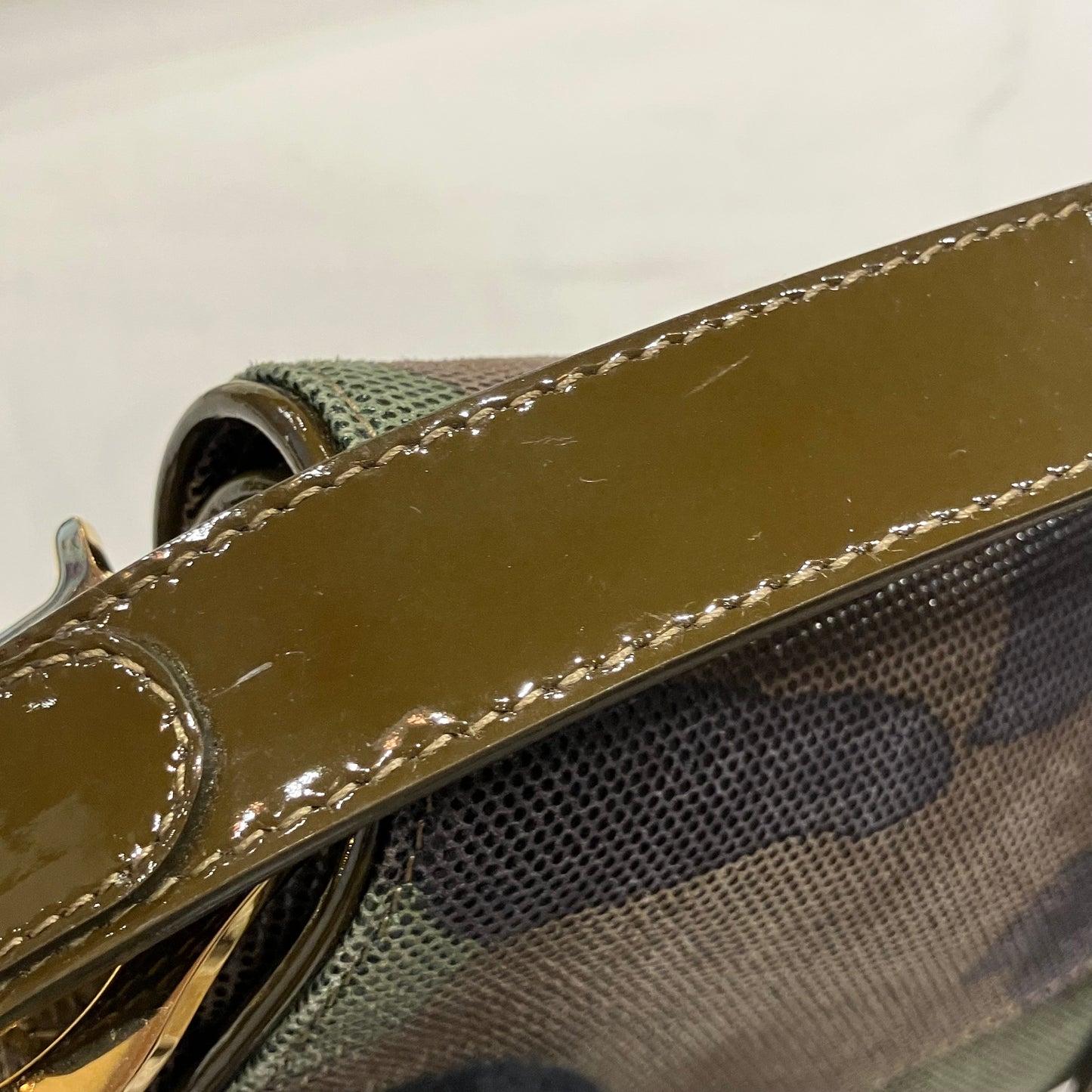Christian Dior Green Camouflage Saddle Handbag