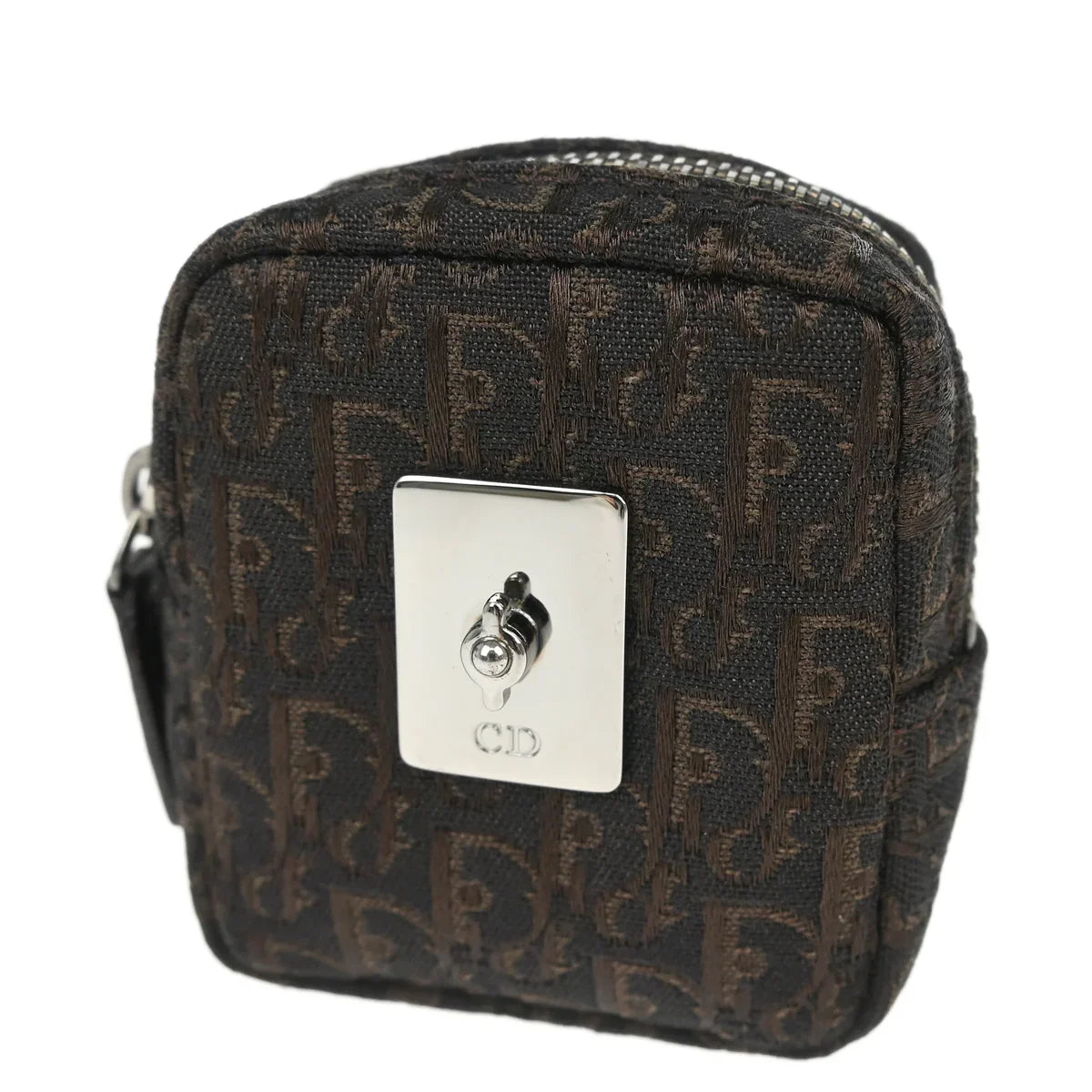 Christian Dior 2002 Brown Canvas Trotter Mini Pouch